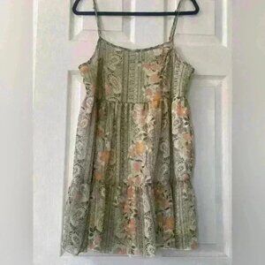 La la land Spaghetti String baby Doll Dress With Lining B24